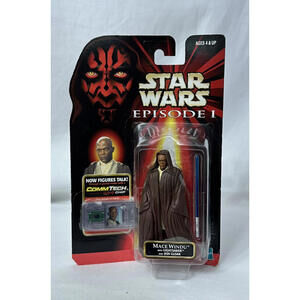 Hasbro‎ Star Wars Mace Windu With Lightsaber Jedi Cloak Action Figure New Sealed